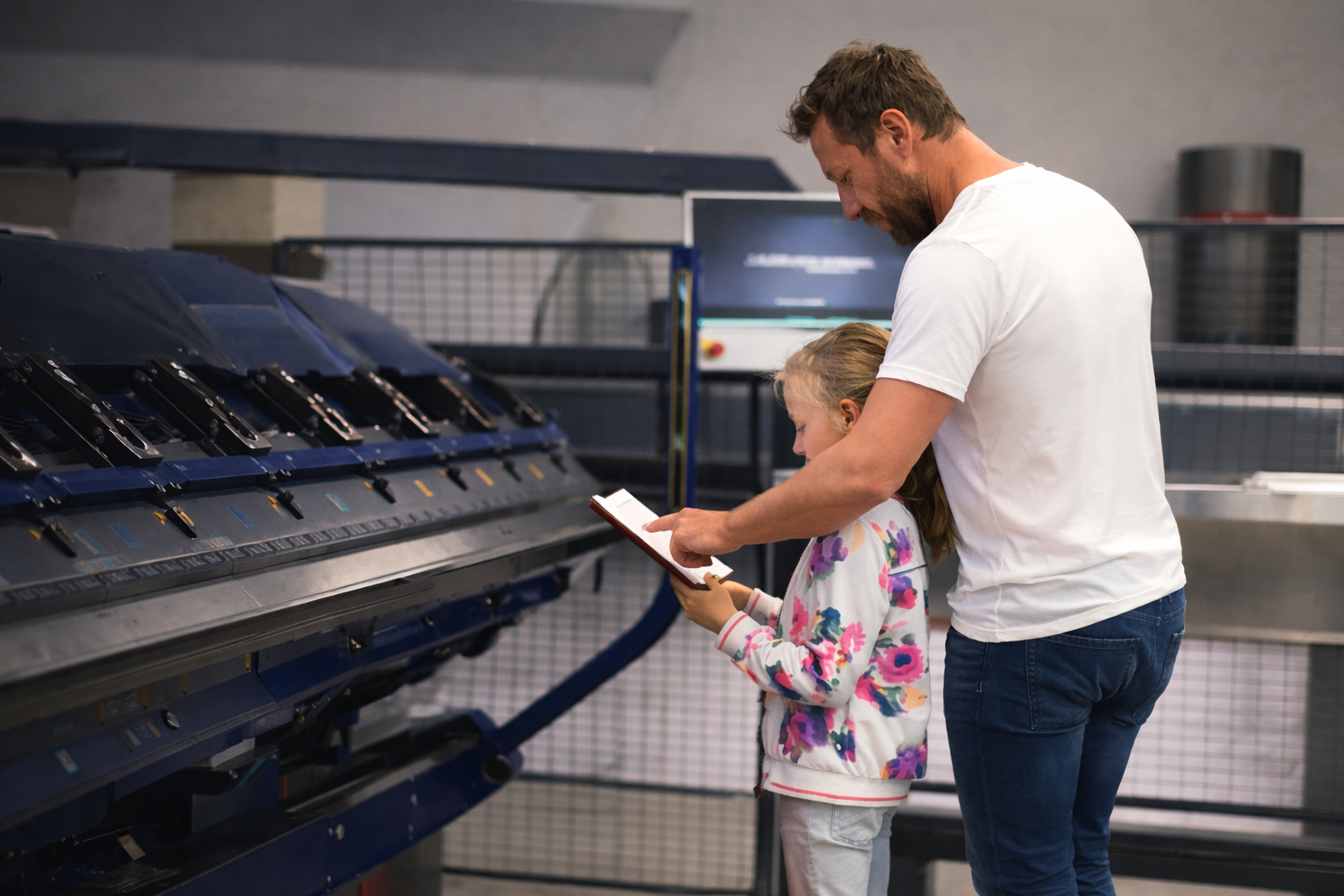 Vater und Tochter im Workshop